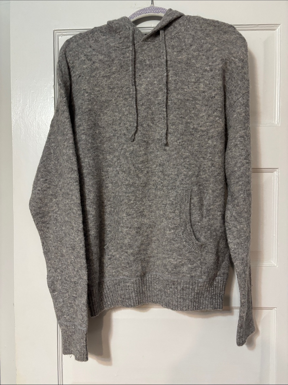 Joe's Jeans Gray Hooded Alpaca Blend Crewneck Sweater